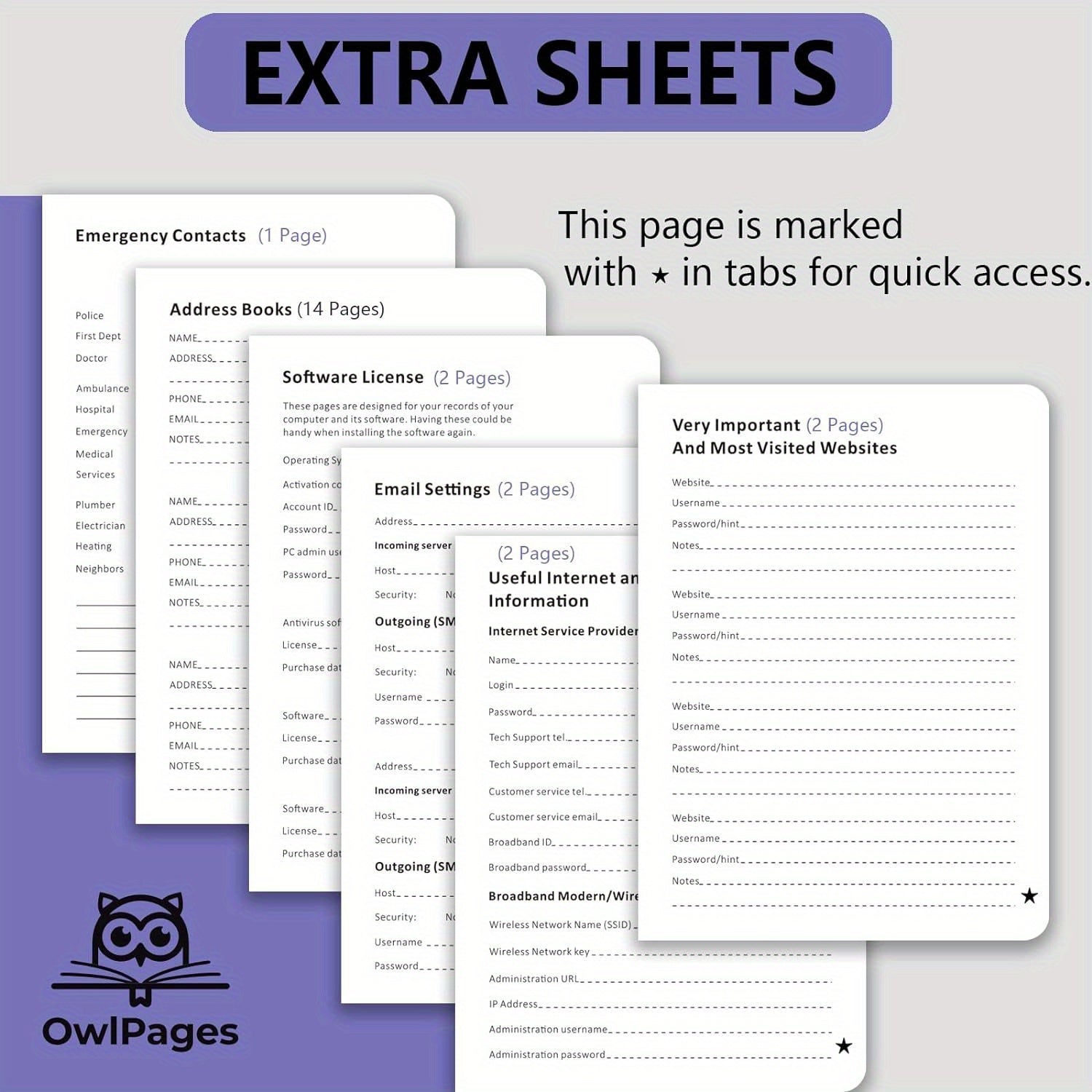 Hardcover Password Book with Alphabetical Tabs for Seniors and Adults