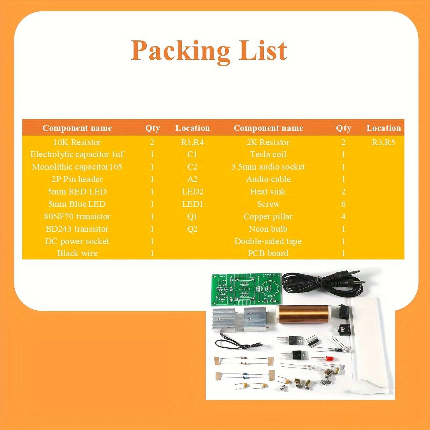 Mini Music Tesla Coil Kit PVC Electronics Science Experiment