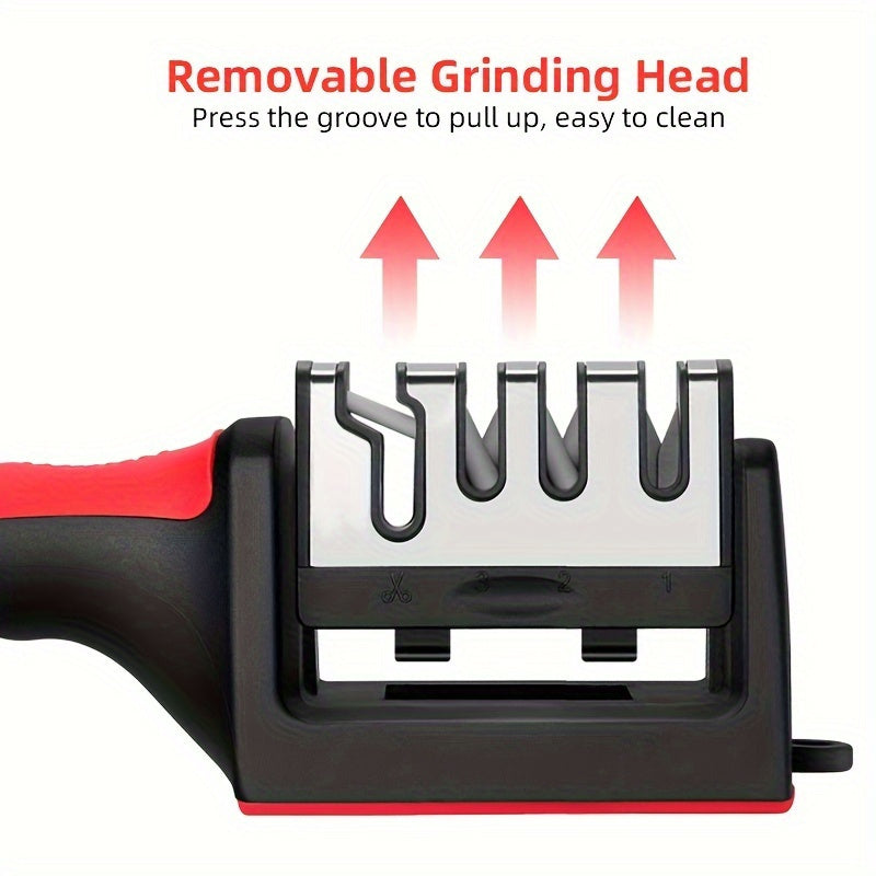 Olmos pichoqni qirqish uchun 4 bosqichli professional tungstен seramika oshxona asbobi