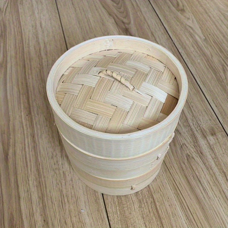 Ручная работа: красная сетчатая подарочная корзина с 1-шт. традиционной многослойной бамбуковой пароваркой, идеальна для свадебной коробки с конфетами и праздничного декора комнаты.