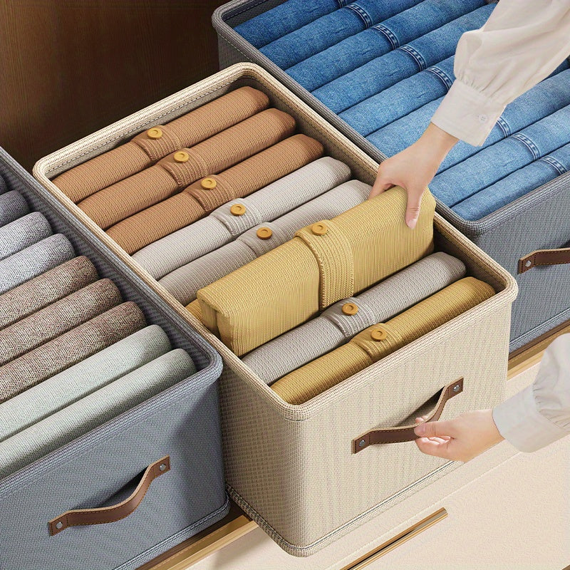 Organizador plegable de tela Oxford para ropa y artículos esenciales del hogar