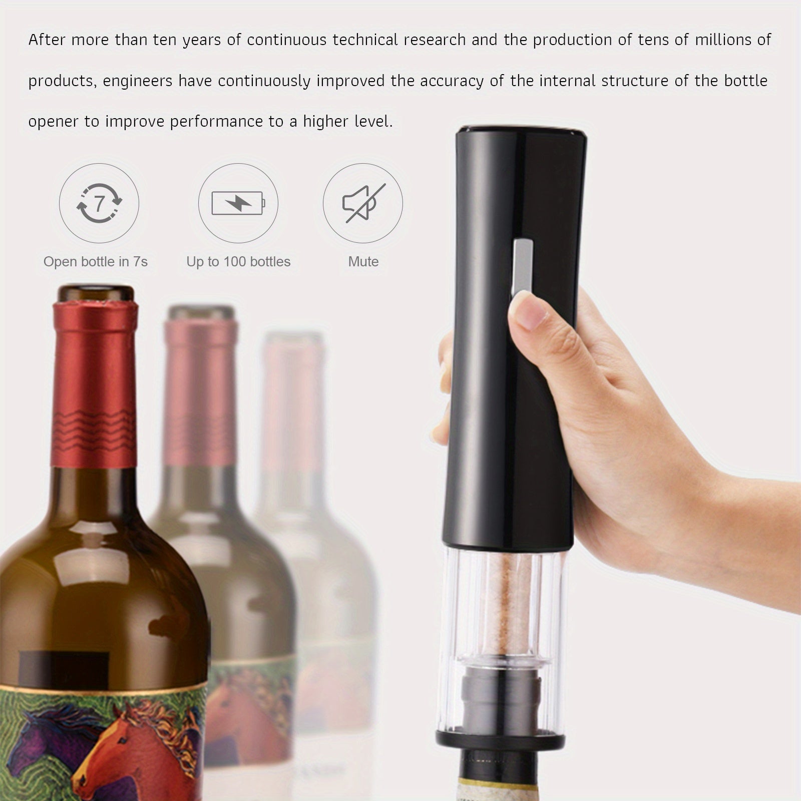 Электрическая открывалка для вина с штопором и ножом для фольги, аксессуар для красного вина
