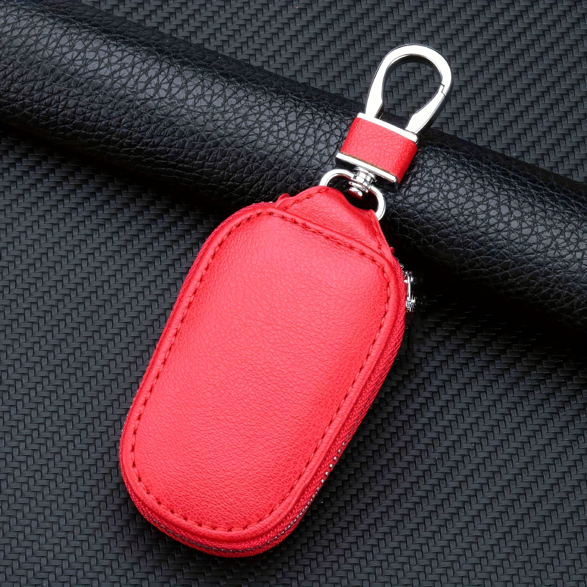 Universal PU Leather Car Keychain Case Scratch-Resistant Dust-Proof Smart Key Holder