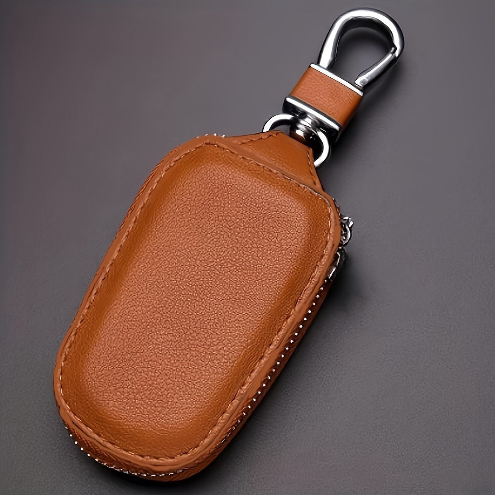 Universal PU Leather Car Keychain Case Scratch-Resistant Dust-Proof Smart Key Holder