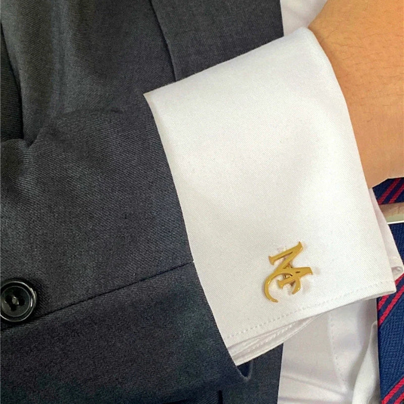 Personalized Name Necklace and Cufflinks Set for Groomsmen and Dads