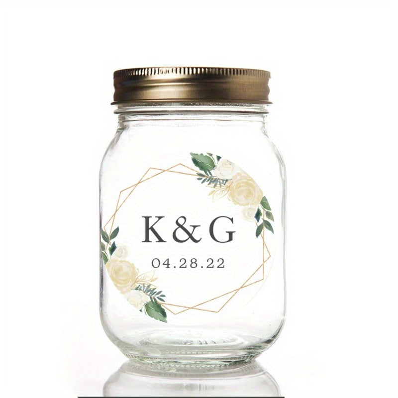 Personalized Round Circle Labels with Name and Date for Bridal Shower Favors Custom Thank You Stickers