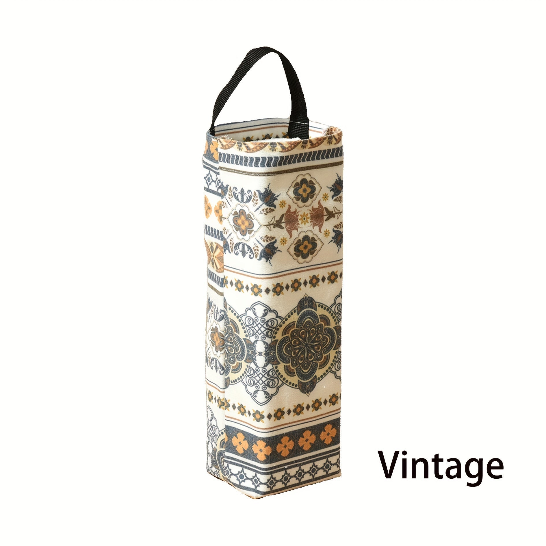 Dispensador organizador de bolsas de basura de pared con gran capacidad para cocina