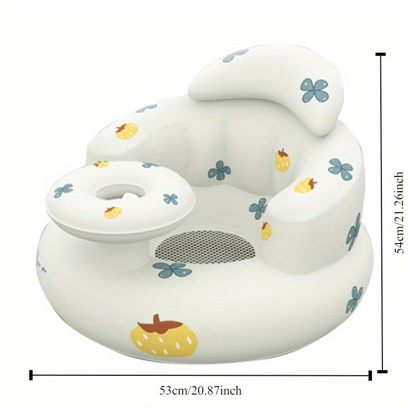 Inflatable Baby Learning Seat for Infants 0+ White Multi-Use Sitting Practice and Anti-Fall Stool