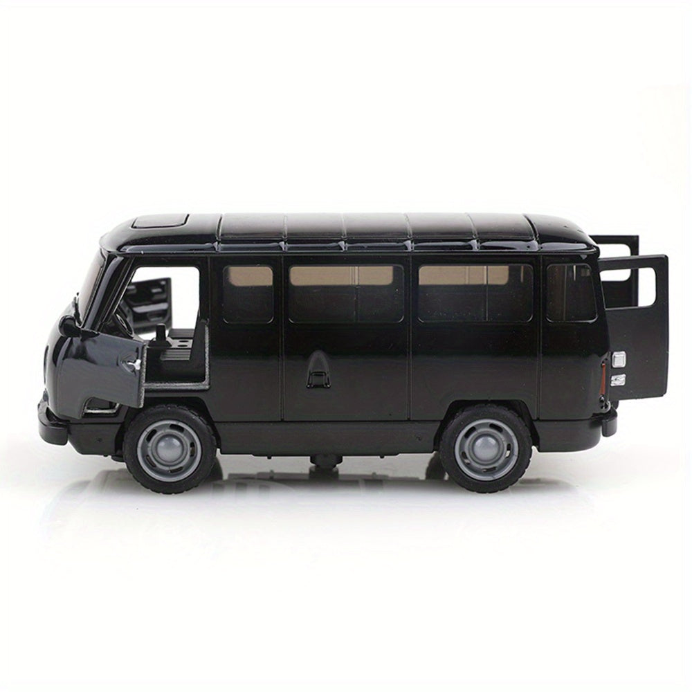 Винтажная модель автомобиля из сплава с задними дверями в классическом бело-черном дизайне. Изготовлена из прочного пластика/металла, идеально подходит для коллекционеров и для декора дома/автомобиля.