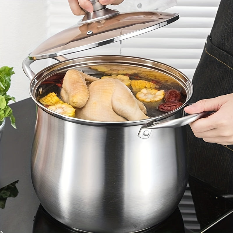 Large Stainless Steel Stock Pot for Soups and Stews 12 Quart