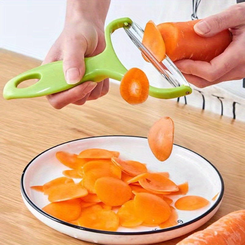 Juego de utensilios de cocina de acero inoxidable con pelador de verduras, cuchillo de fruta y cortador de col