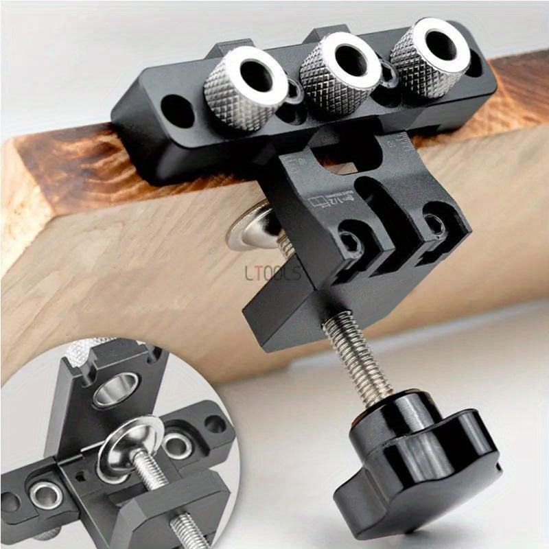 Adjustable Woodworking Dowel Jig Set with Precision Drill Guide for Easy Alignment