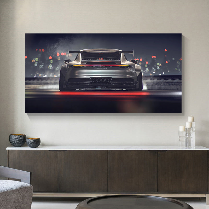 Modern Supercar Rear View Canvas Wall Art for Living Room Bedroom Office