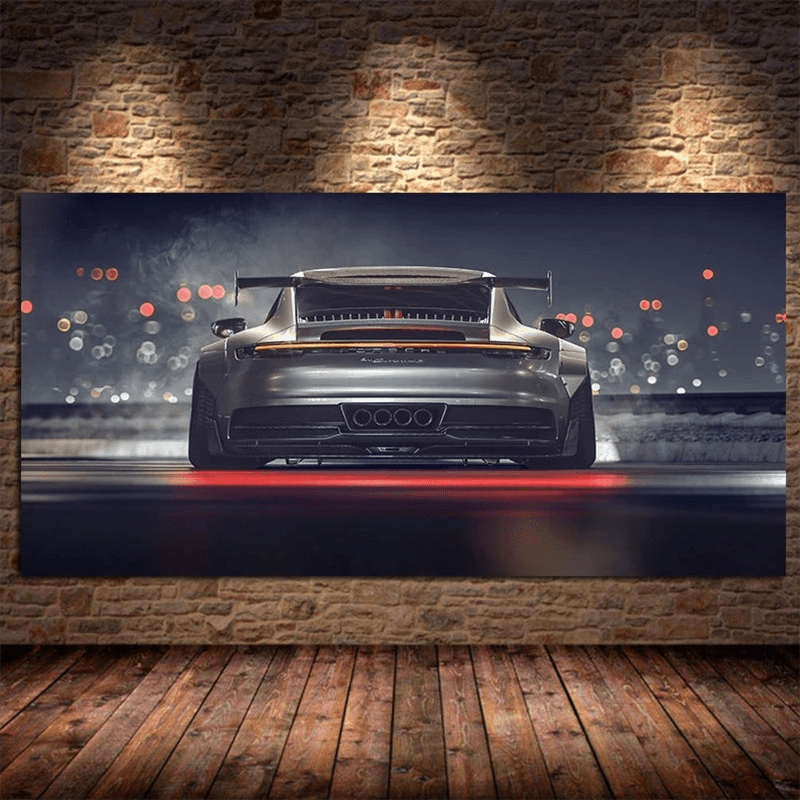 Modern Supercar Rear View Canvas Wall Art for Living Room Bedroom Office