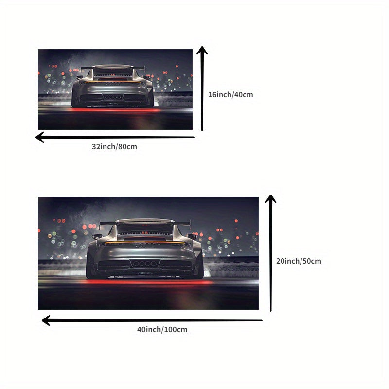 Modern Supercar Rear View Canvas Wall Art for Living Room Bedroom Office