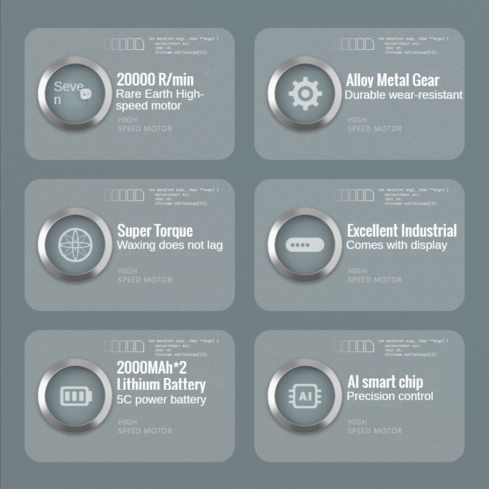 Wireless Car Polishing Machine Digital Display Electric Waxing Tool for Car Scratch Repair