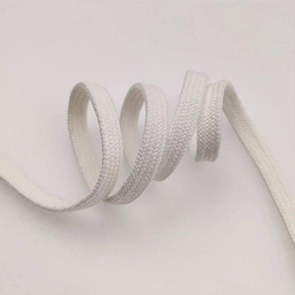 Double Weave Shoelaces for Sneakers, Flat, Black White Beige, Durable