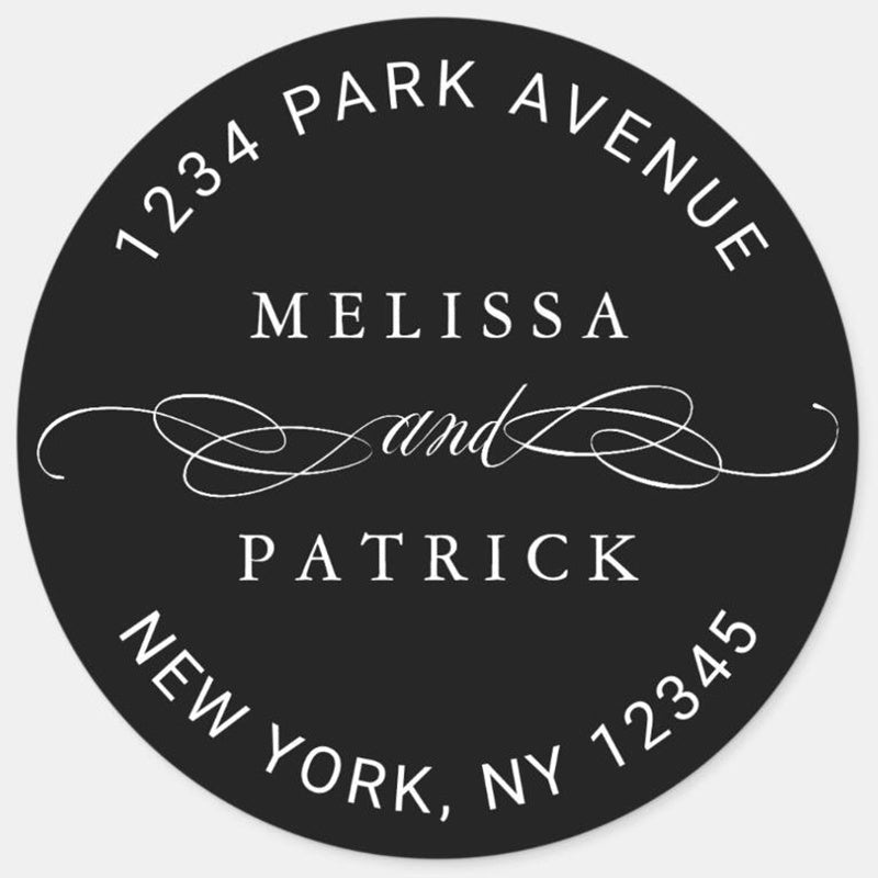 Personalized Round Circle Labels with Name and Date for Bridal Shower Favors Custom Thank You Stickers