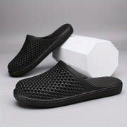 Women's Hollow Out Flat Clogs Solid Color Closed Toe Summer Shoes