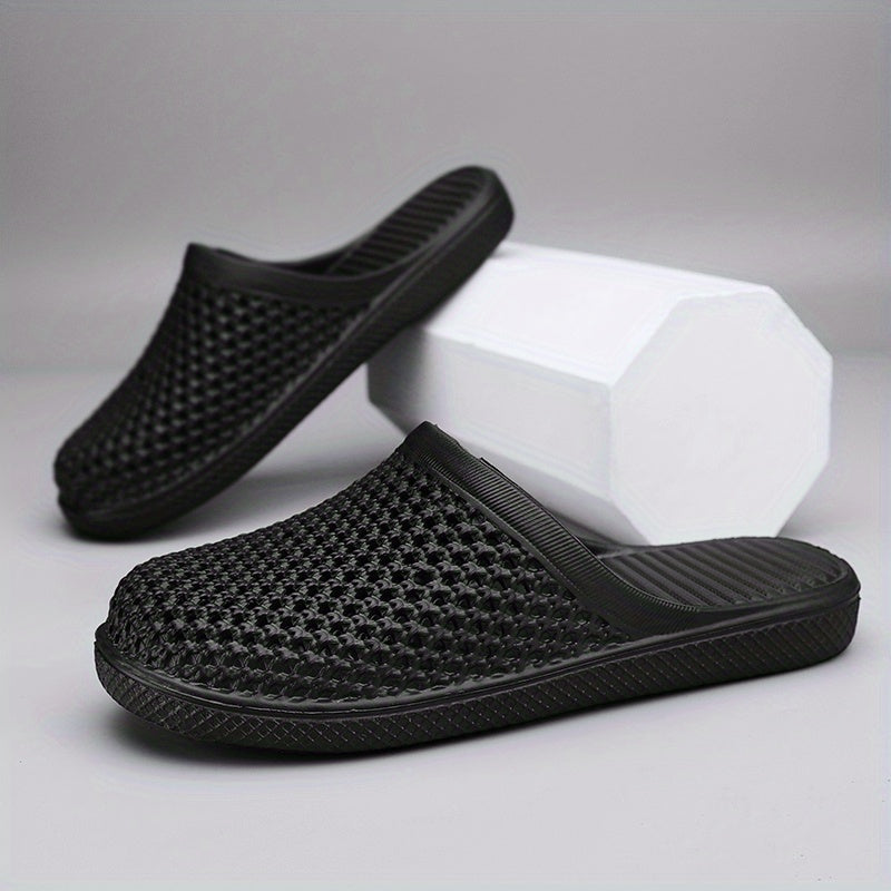 Women's Hollow Out Flat Clogs Solid Color Closed Toe Summer Shoes