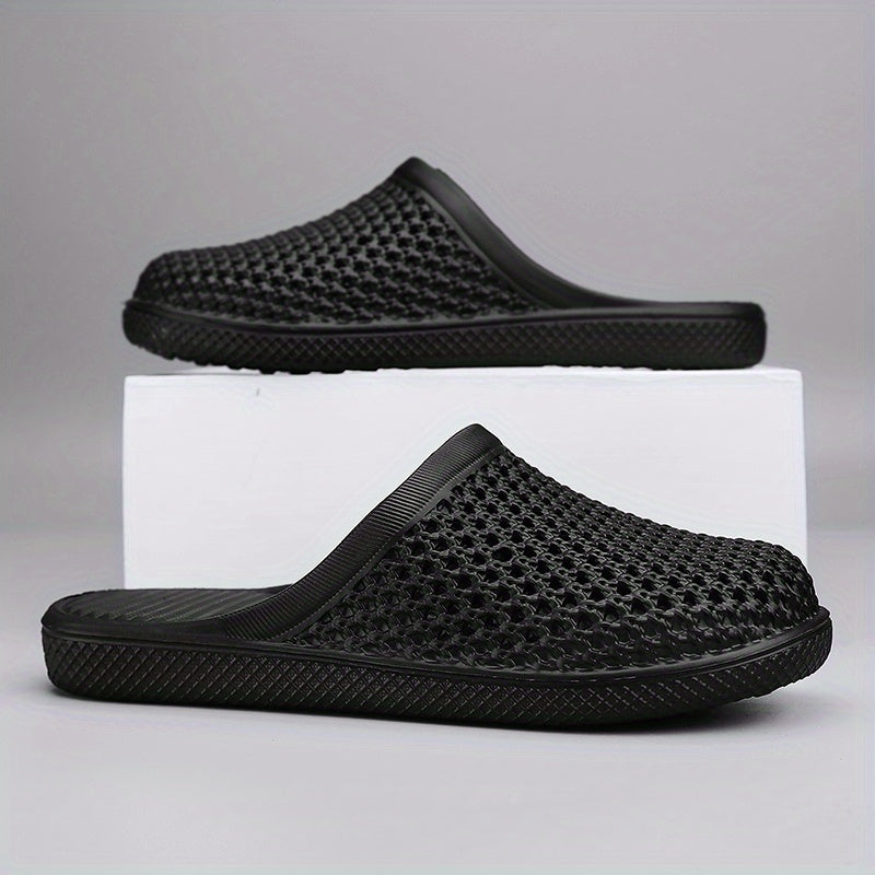 Women's Hollow Out Flat Clogs Solid Color Closed Toe Summer Shoes