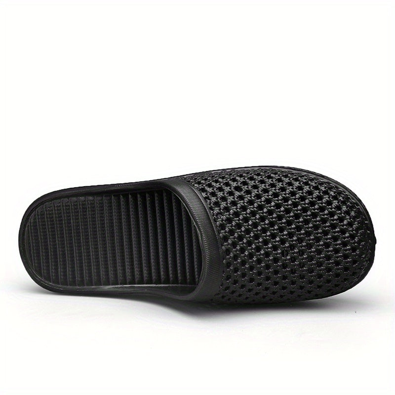 Women's Hollow Out Flat Clogs Solid Color Closed Toe Summer Shoes