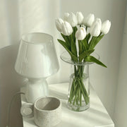 Artificial White Mini Tulips for DIY Crafts Weddings Home Decor Set of 6