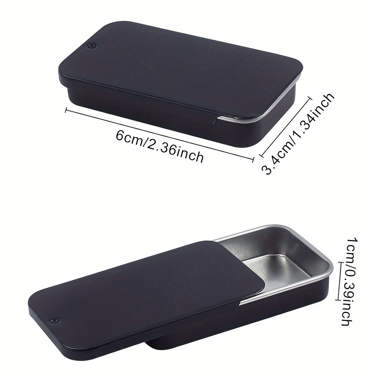 Набор из 10 металлических контейнеров для бальзама для губ, баночки для хранения, для рукоделия и путешествий