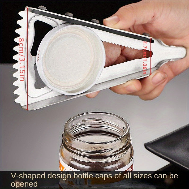 Stainless Steel Multi-Function Bottle Opener Can Opener Screw Cap Remover Fish Scaler Kitchen Tool