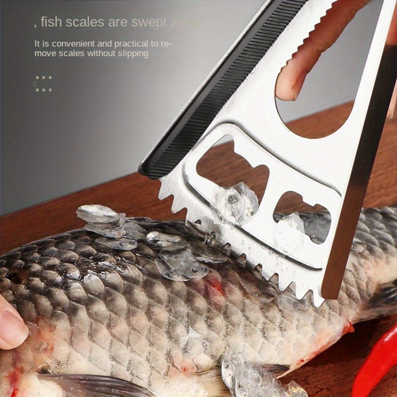 Stainless Steel Multi-Function Bottle Opener Can Opener Screw Cap Remover Fish Scaler Kitchen Tool