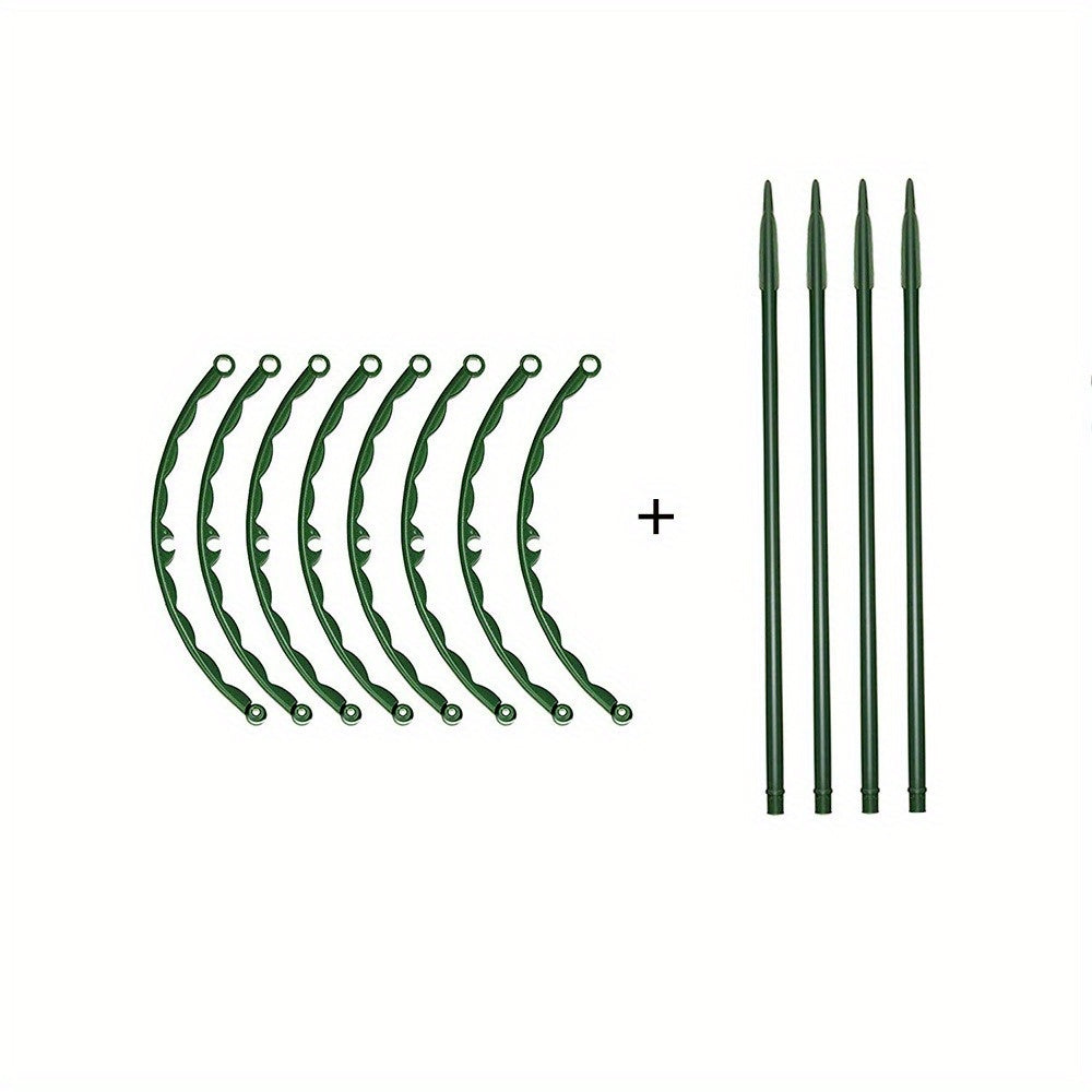 12 Pack Green Plastic Garden Plant Support Cages for Bonsai and Climbing Plants