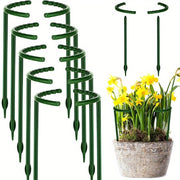 12 Pack Green Plastic Garden Plant Support Cages for Bonsai and Climbing Plants