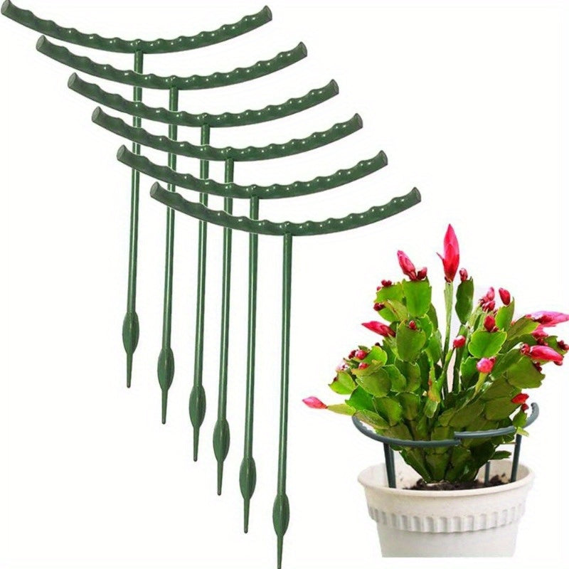 12 Pack Green Plastic Garden Plant Support Cages for Bonsai and Climbing Plants