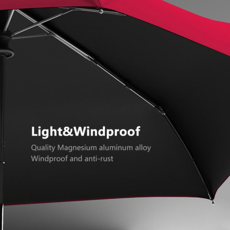 Paraguas de viaje automático ultraligero plegable minimalista de pongee 210T varillas de aleación de aluminio