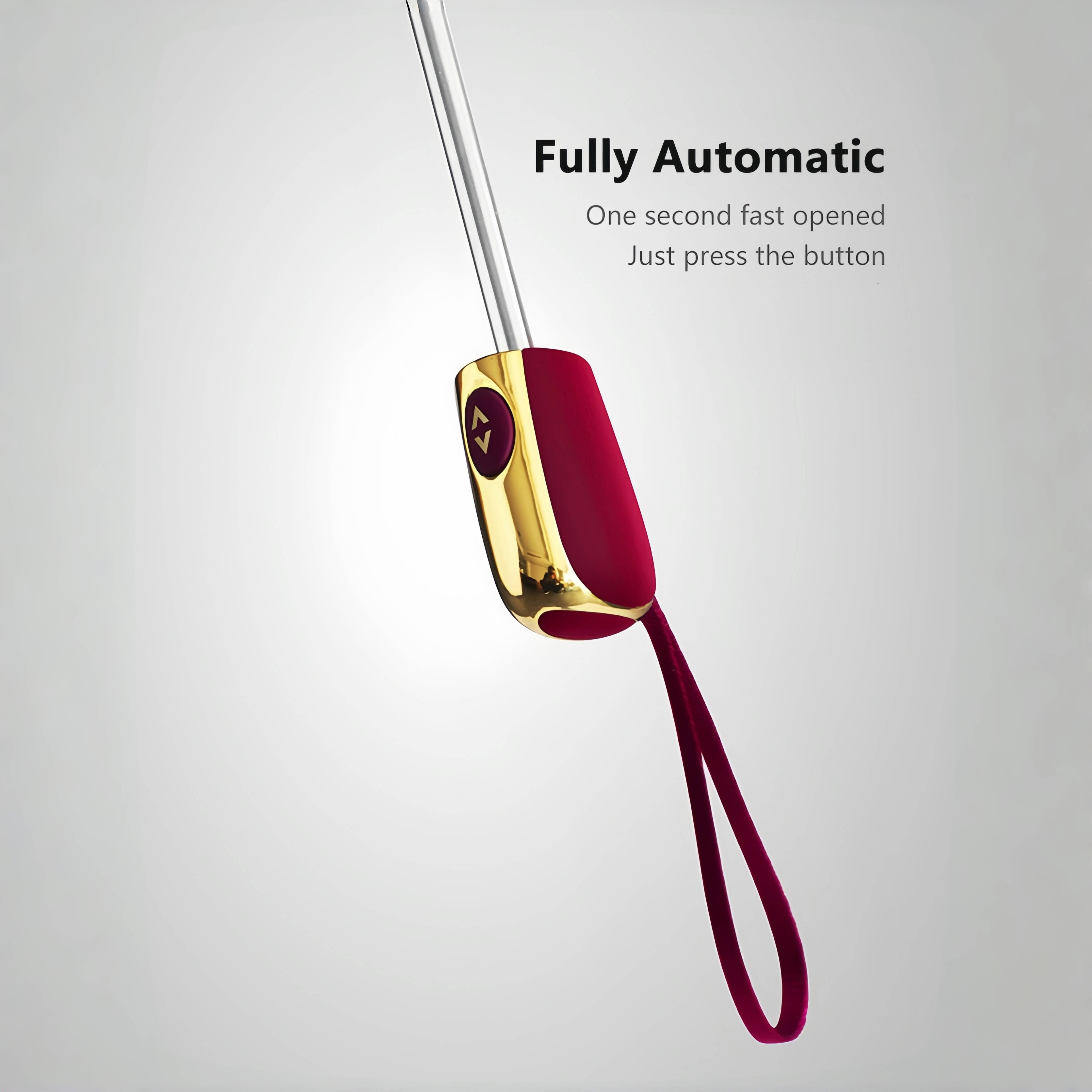 Paraguas de viaje automático ultraligero plegable minimalista de pongee 210T varillas de aleación de aluminio