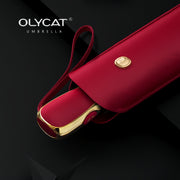 Paraguas de viaje automático ultraligero plegable minimalista de pongee 210T varillas de aleación de aluminio