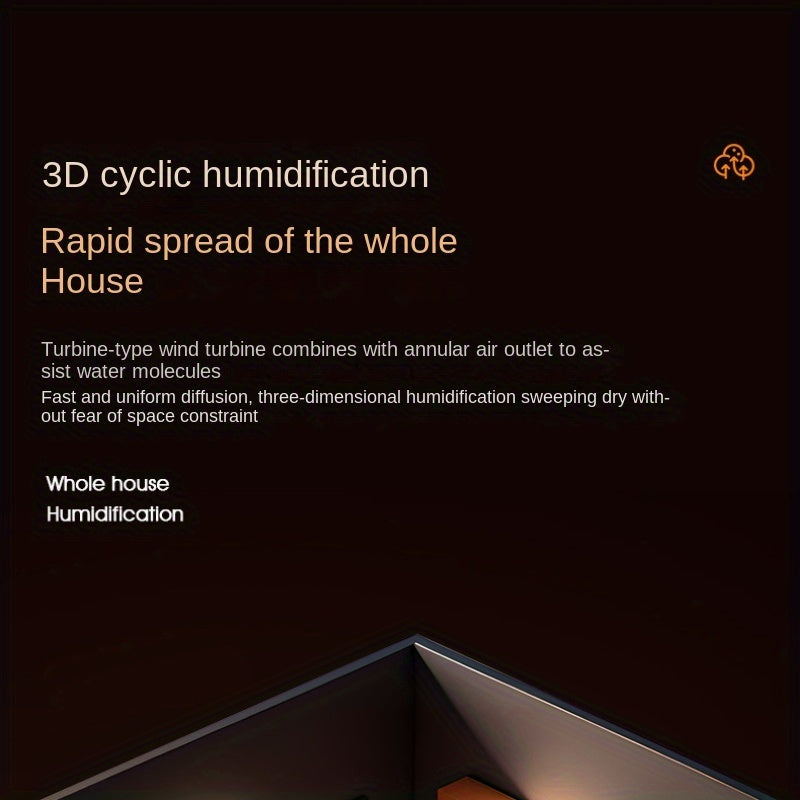 Silent 3L Large Capacity Home Humidifier USB Bedroom Night Lamp