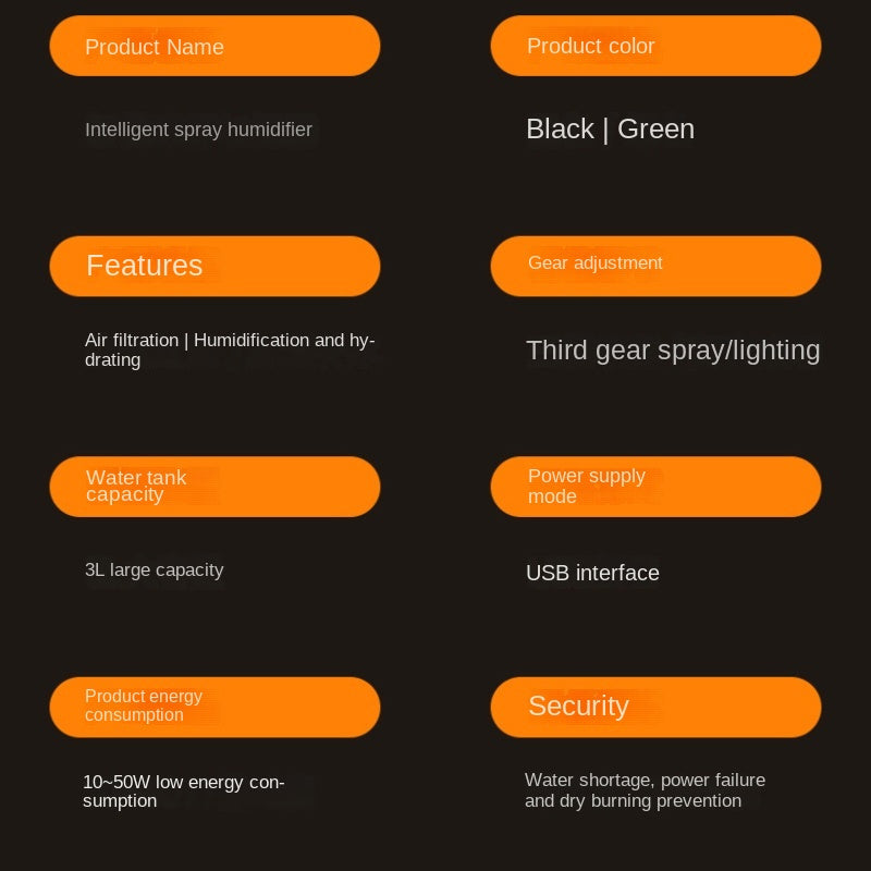 Silent 3L Large Capacity Home Humidifier USB Bedroom Night Lamp