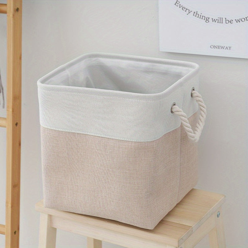 2/4 ta egiluvchan mato saqlash qutilari to'plami, mustahkam tutqichlar bilan, uy va ofis tartibini tashkil qilish uchun ideal.