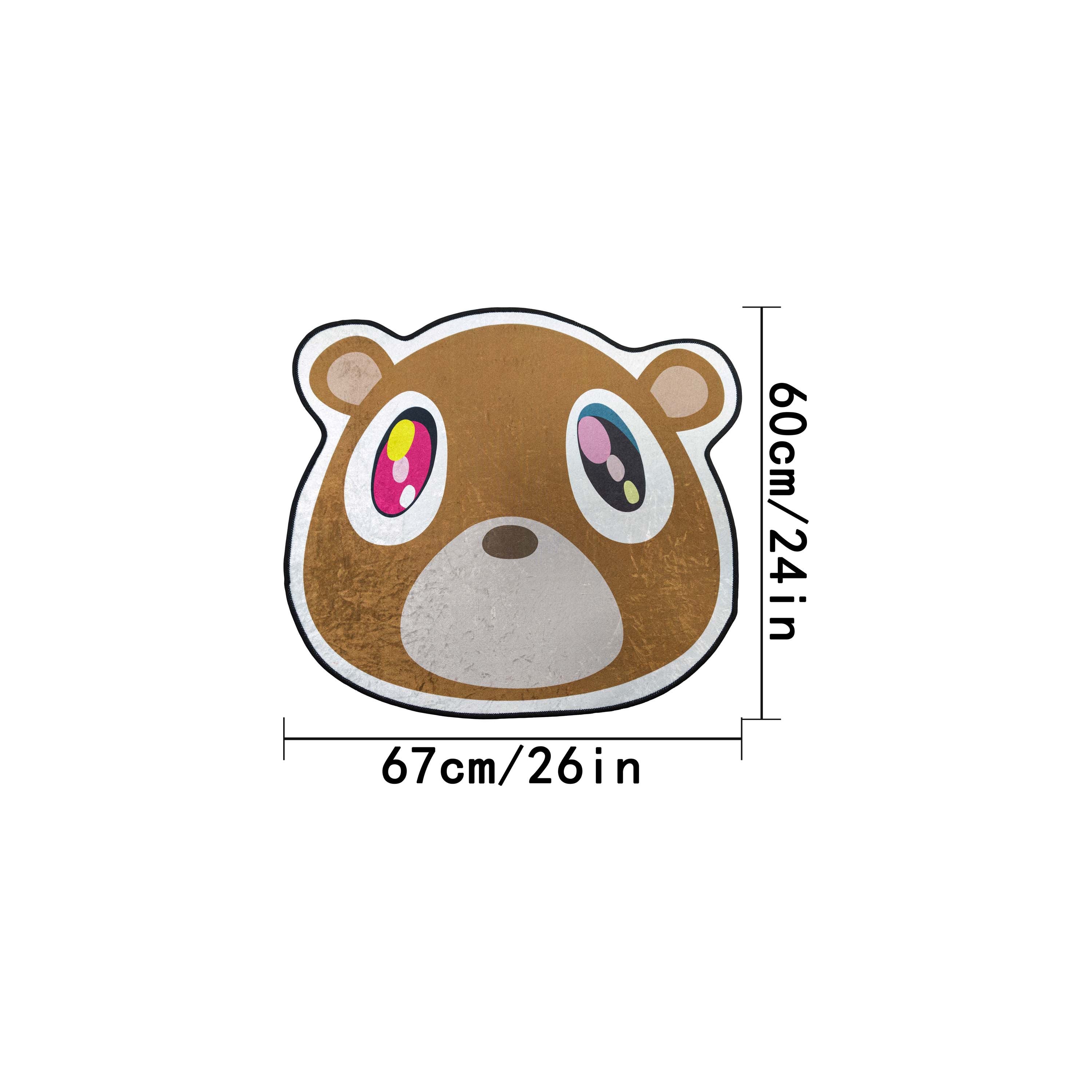 Alfombra de oso de peluche gruesa duradera y fácil de cuidar para sala de estar y dormitorio