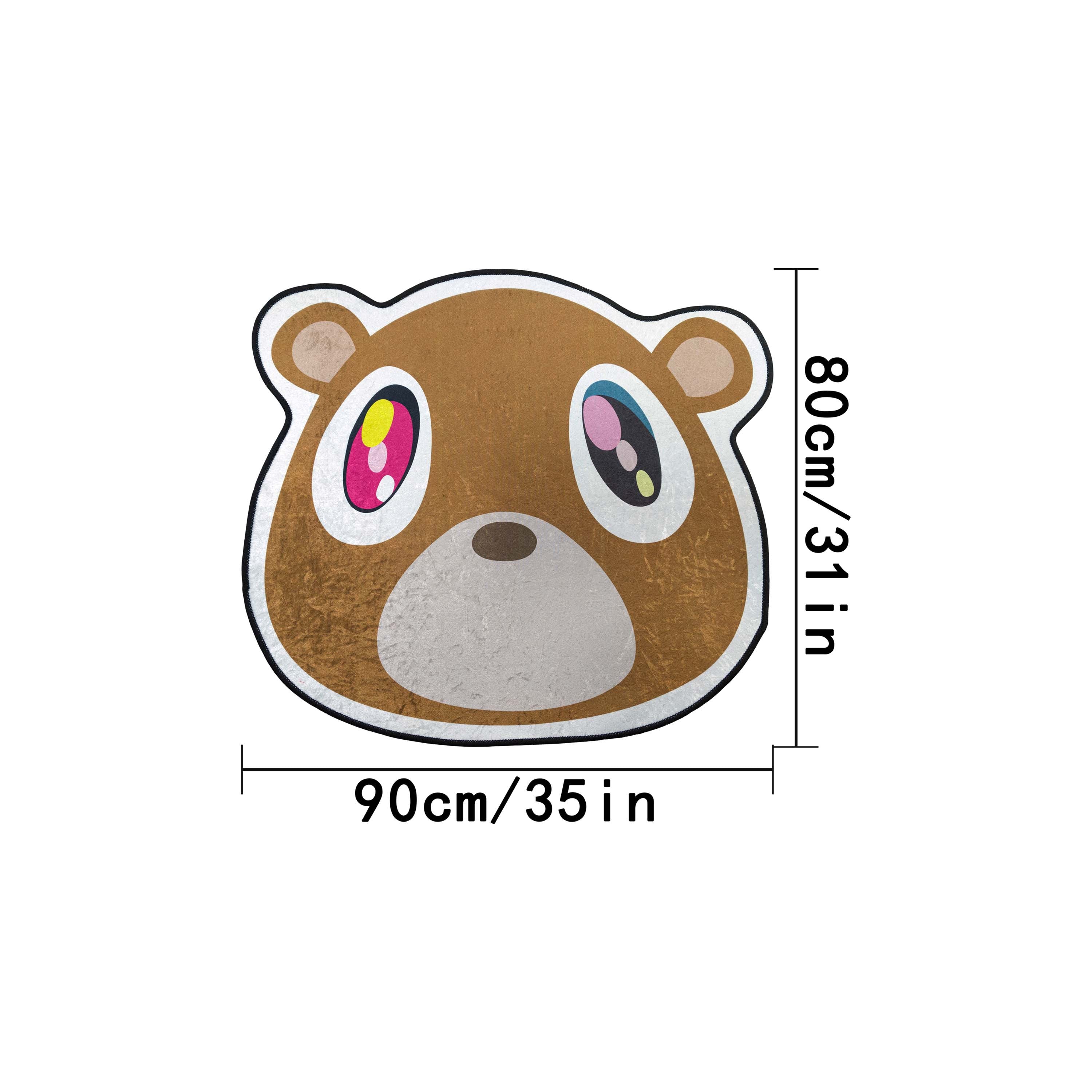 Alfombra de oso de peluche gruesa duradera y fácil de cuidar para sala de estar y dormitorio