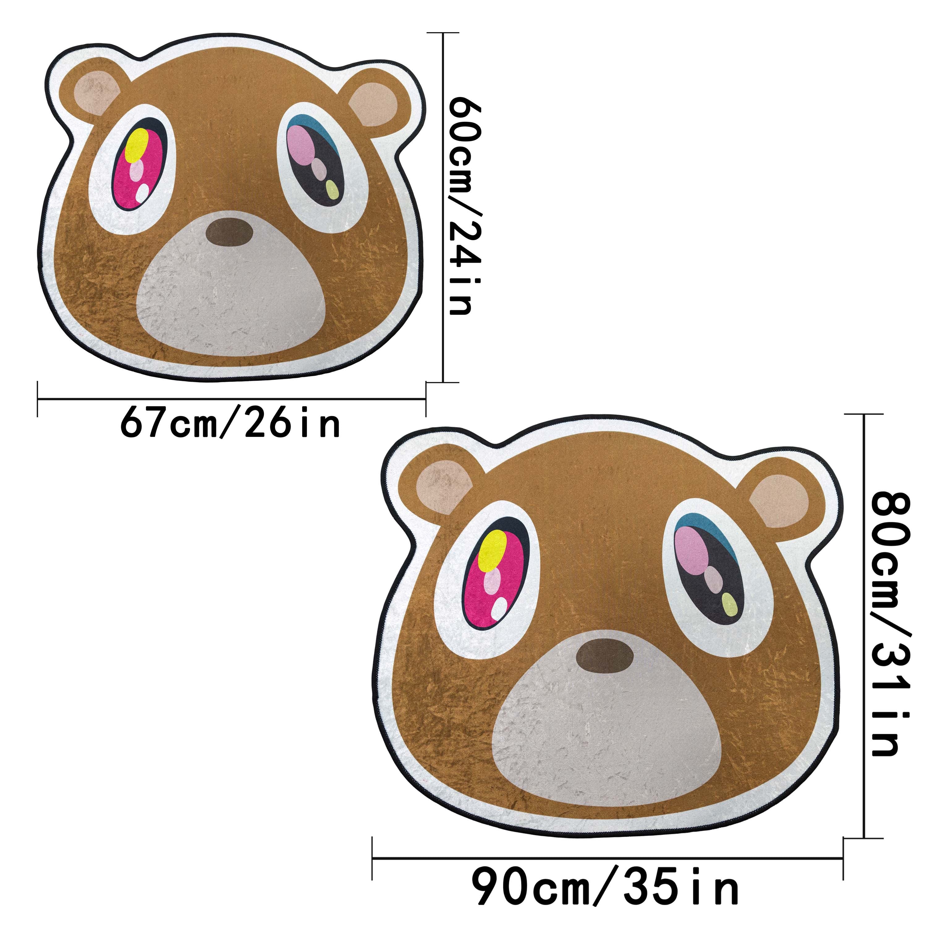 Alfombra de oso de peluche gruesa duradera y fácil de cuidar para sala de estar y dormitorio