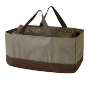 Waterproof Canvas Firewood Carrier Bag Large Capacity Brown for Camping and Home