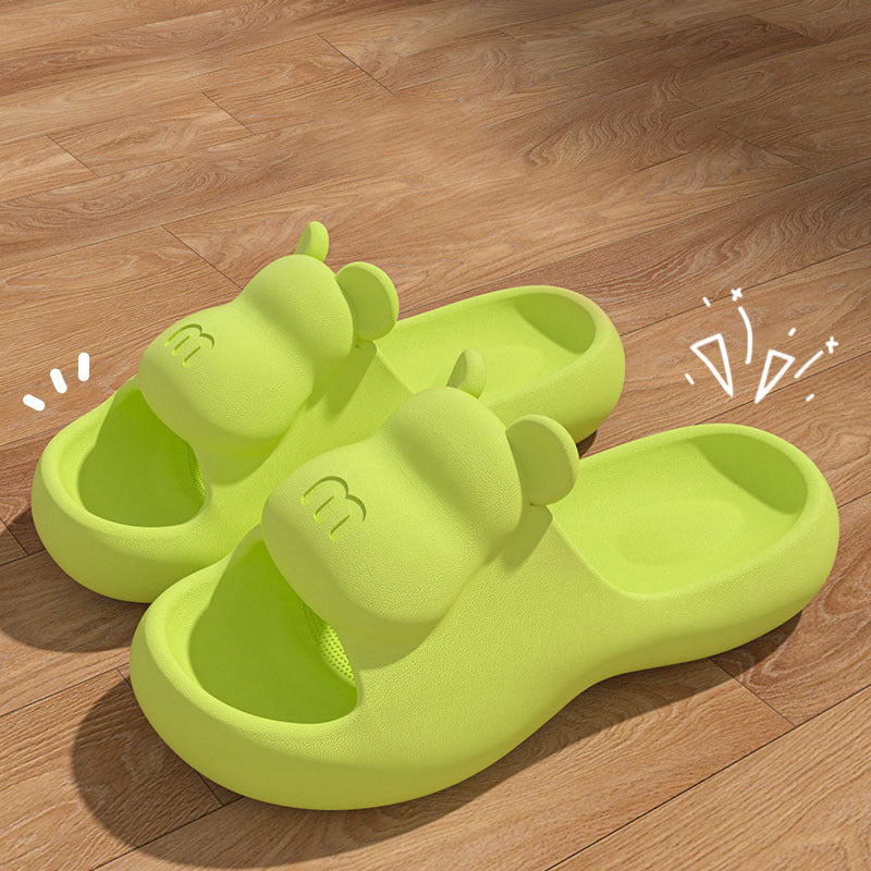 Women's Cartoon Design Slides Soft Sole Indoor Bathroom Shoes