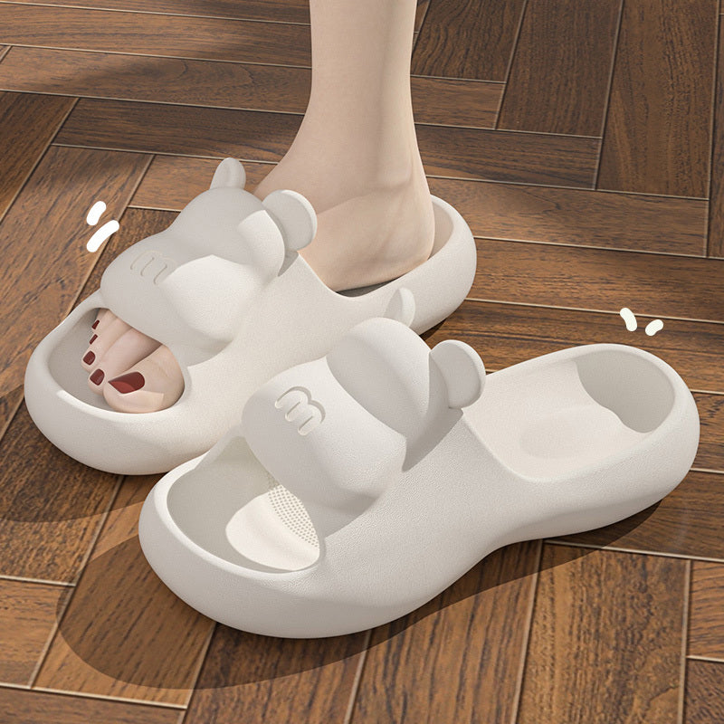 Women's Cartoon Design Slides Soft Sole Indoor Bathroom Shoes