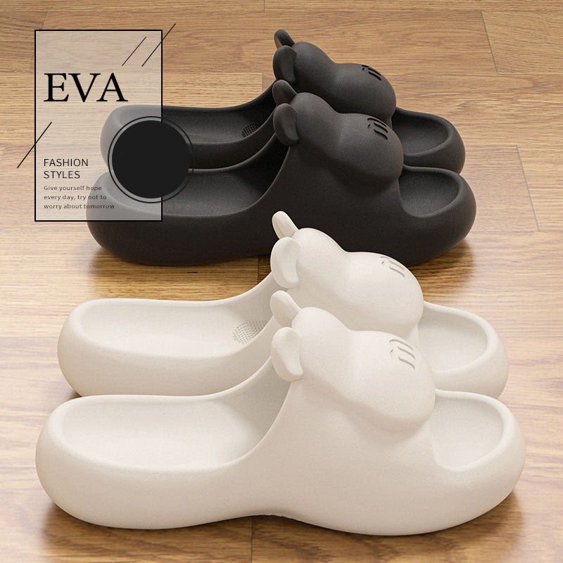 Women's Cartoon Design Slides Soft Sole Indoor Bathroom Shoes