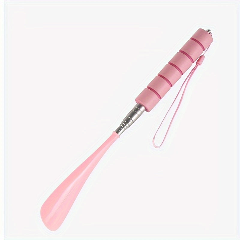 Unisex Stainless Steel Retractable Shoe Horn for Seniors and Pregnant Women