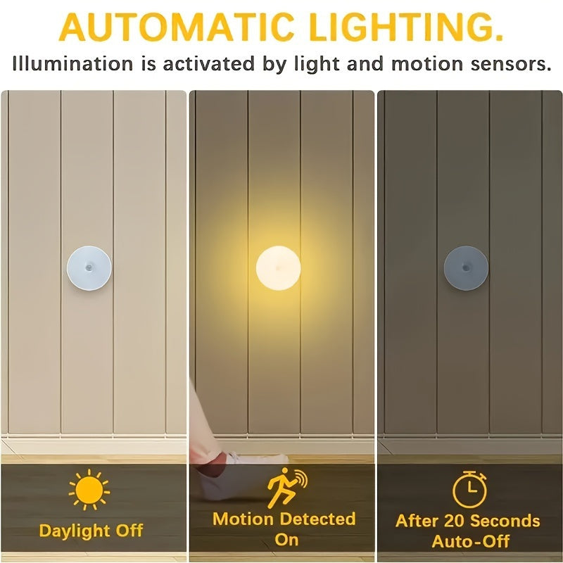 Rechargeable Motion Sensor Wall Light Sets for Indoor Use in Kitchen and Bedroom