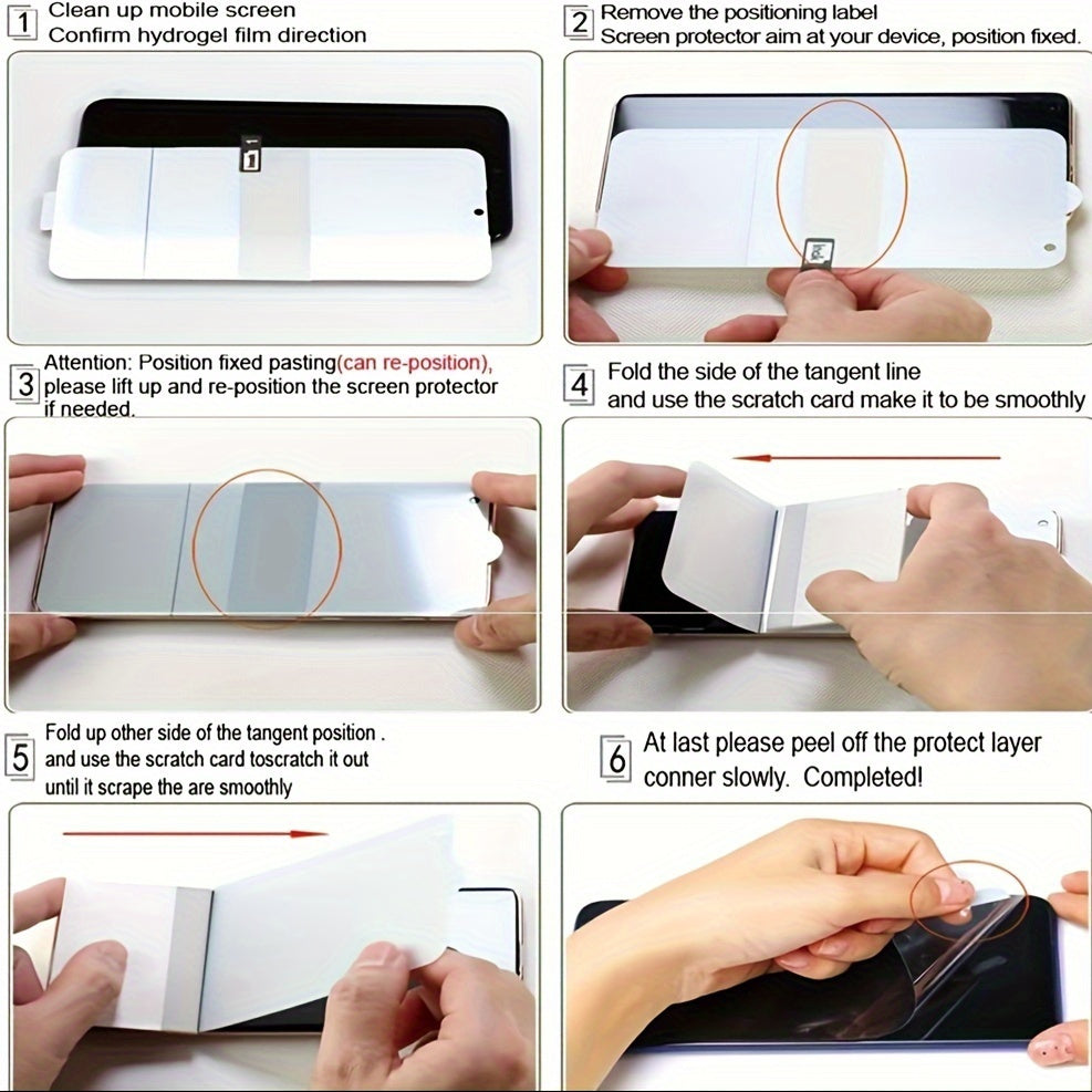HD Hydrogel Screen Protectors for Samsung Galaxy Z Flip 3 4 5G Curved Edge Ultra HD Clear