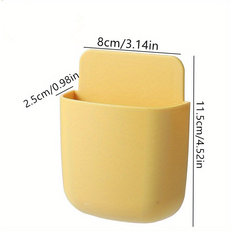 Wall-Mounted Plastic Storage Holder for Remote Controls Phones Small Items Non-Waterproof Organizer